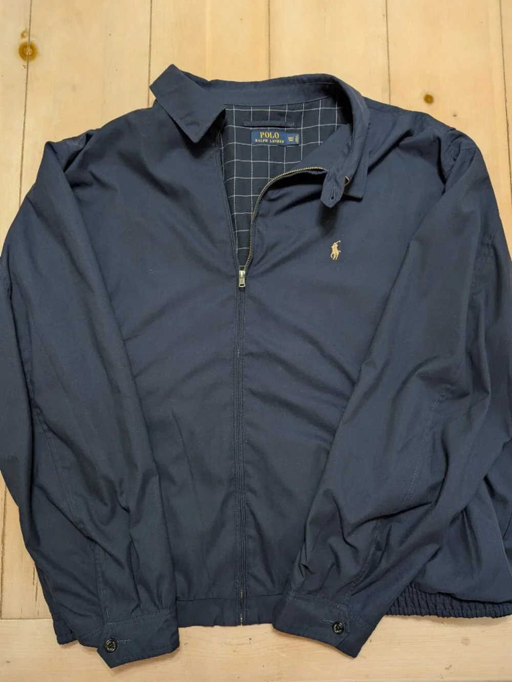 Polo Ralph Lauren Navy Harrington Windbreaker Jacket 3XLT Big and Tall Full Zip